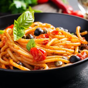 Spaghetti alla  putanesca (350g)